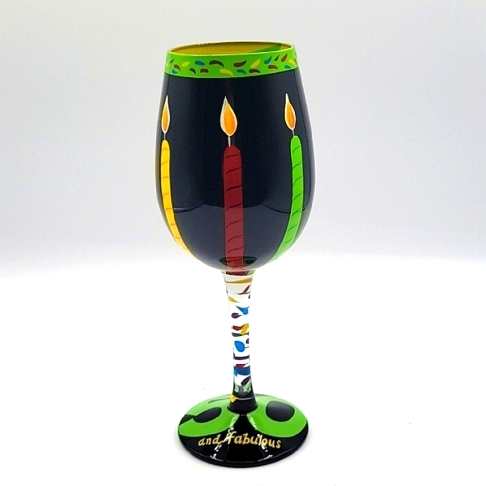 LOLITA Recipe Wine Glass 50 and Fabulous Candle Confetti Recipe on Bottom